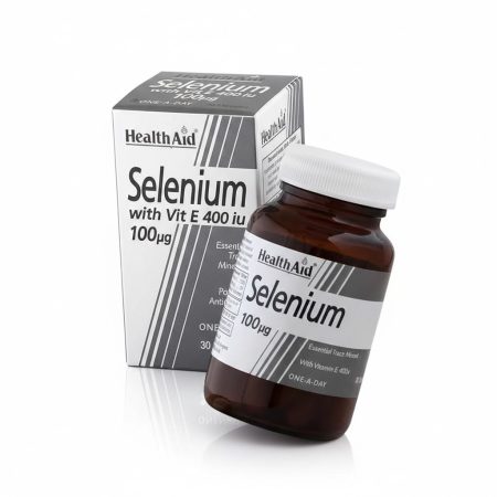 Health Aid Selenium with Vitamin E 400 IU Capsules – Antioxidant Nutritional Supplement (30 Capsules)