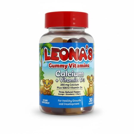 LEONAS Calcium + Vitamin D3 Gummies – Bone Health Support, 30 Gummies