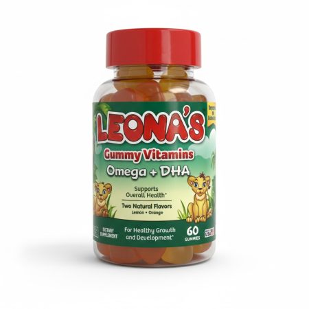 LEONAS Omega + DHA Gummies – Daily Brain and Heart Support, 60 Gummies