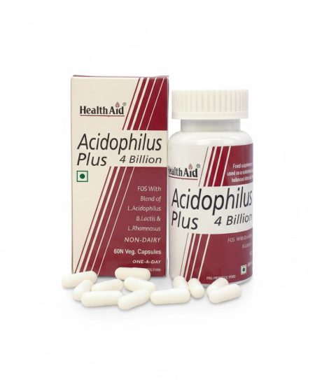 Health Aid Acidophilus Plus 4 Billion CFU Probiotic Capsules – Digestive Health Support – 60 Capsules