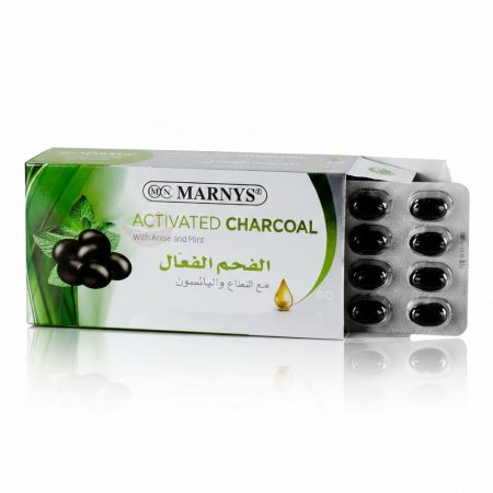 Marnys Activated Charcoal Capsules – 60 Capsules for Digestive Comfort