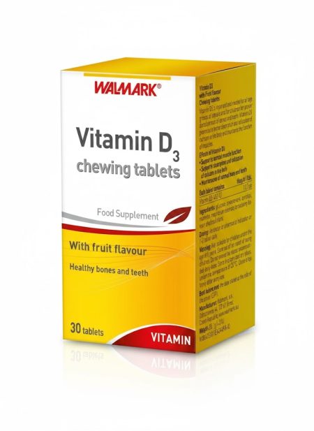 Walmark Vitamin D3 400 IU Chewable Tablets – 30 Tablets