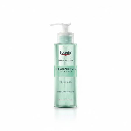 Eucerin DermoPurifyer Oil Control Cleansing Gel 200ml – Deep Cleansing Face Wash for Oily & Acne-Prone Skin