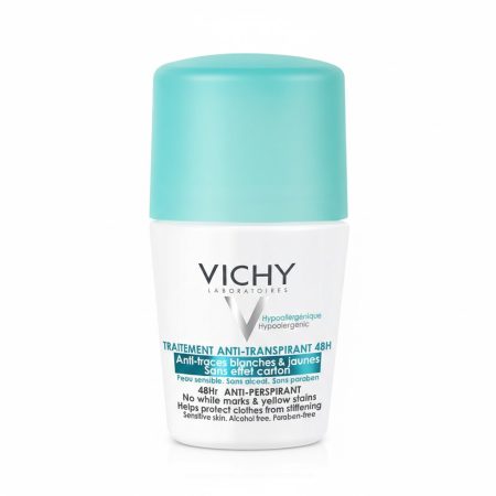 Vichy Deo Roll-On 48H – Anti-Perspirant for Sensitive Skin, 50ml (Green Cap)