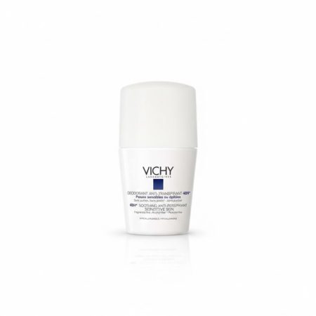 Vichy Deo Roll-On 48H White Cap – Anti-Perspirant for Sensitive Skin, 50ml