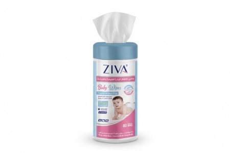 Ziva Baby Wipes Sensitive Pink 80’s – Gentle & Soft Cleansing Wipes