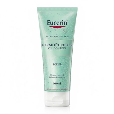Eucerin DermoPurifyer Oil Control Scrub 100ml – Deep Cleansing Exfoliating Scrub for Oily & Acne-Prone Skin