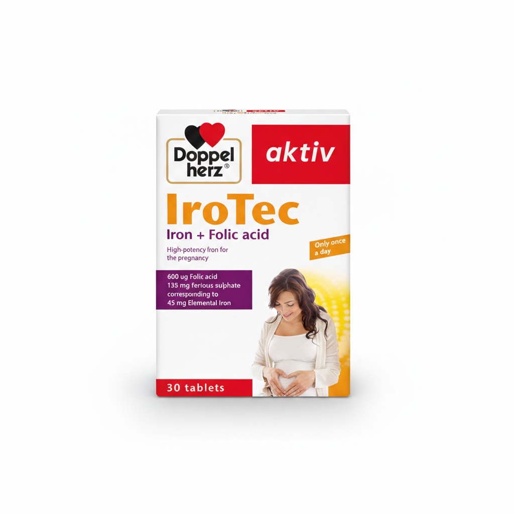 Doppelherz Aktiv Irotec Tablets (Iron + Folic Acid) – 30 Tablets