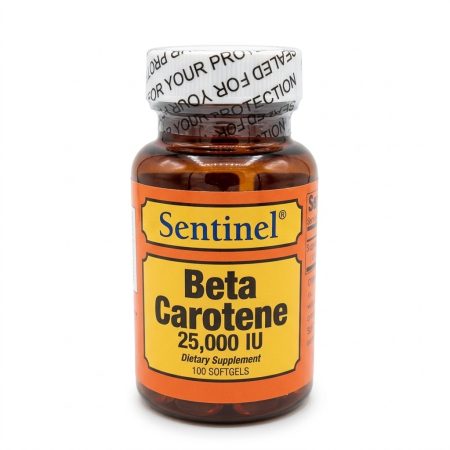 Sentinel Beta Carotene 100 Softgel Capsules – Antioxidant Support for Eye & Skin Health