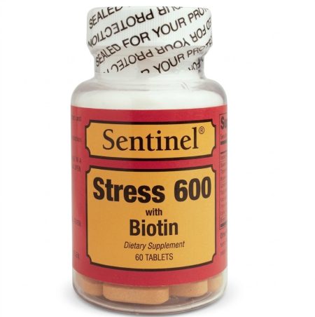 Sentinel Stress 600 mg with Biotin Tablets – 60 Count