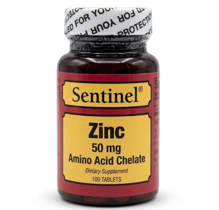 Sentinel Zinc 50 mg Tablets – 100 Count | Immune System & Skin Health Support