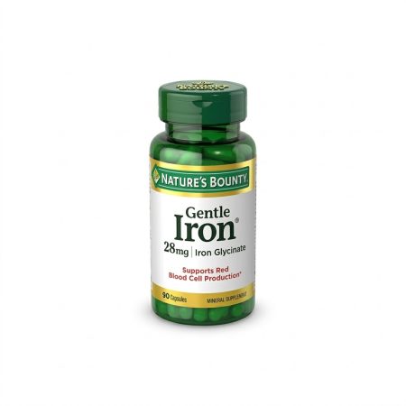 Natures Bounty  Iron 28 mg Ferrous Glycinate Capsules – Hemoglobin & Energy Support – 90 Capsules