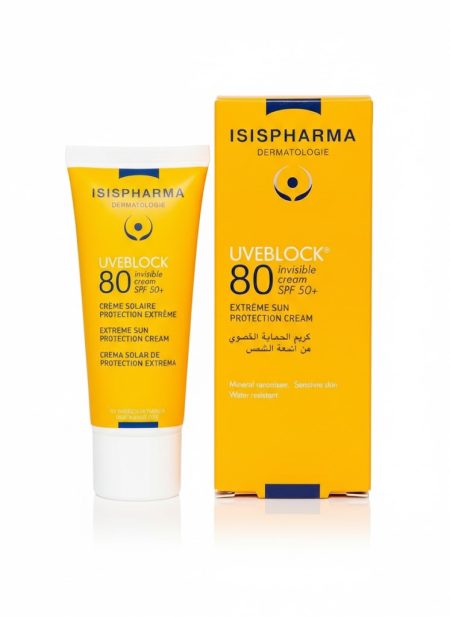 ISISPHARMA Uveblock SPF80 Invisible Sunscreen – 40ml High-Protection Face & Body Care
