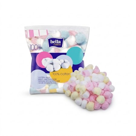 Bella White Cotton Balls – Soft & Absorbent Pure Cotton, 100 g Pack