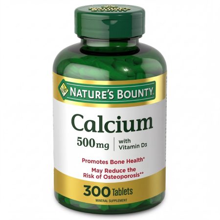 Natures Bounty  Calcium 500 mg with Vitamin D3 Tablets – 300 Count | Bone Strength & Daily Calcium Support