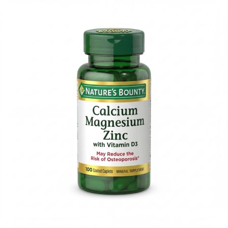 Natures Bounty  Calcium Magnesium Zinc with Vitamin D3 Tablets – 100 Count | Bone & Immune Support Formula