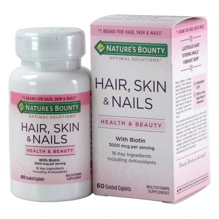 Natures Bounty  Hair, Skin & Nail Support Tablets – Beauty & Wellness Formula – 60 Tablets