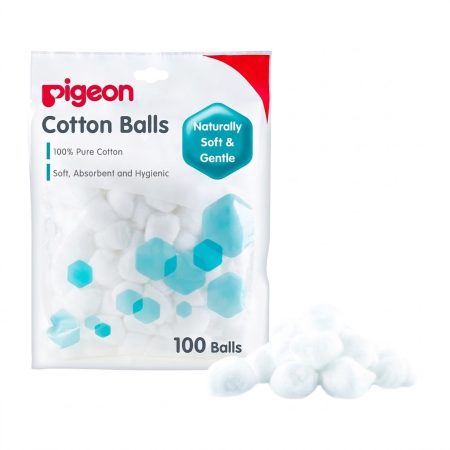 Pigeon Soft Cotton Balls – Gentle & Absorbent Baby Care Cotton, Pack of 100