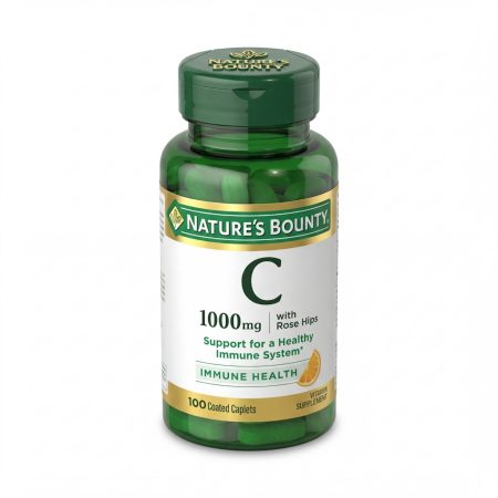 Natures Bounty  Vitamin C 1000 mg with Rose Hips Capsules – 100 Count | Immune Support & Antioxidant Protection