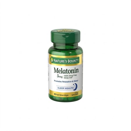 Natures Bounty  Melatonin 5 mg Softgels – Sleep & Circadian Rhythm Support – 90 Softgels