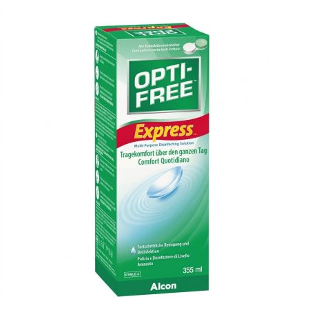 Opti-Free Express Multi-Purpose Contact Lens Solution – 355 mL Fast Cleaning & Comfort