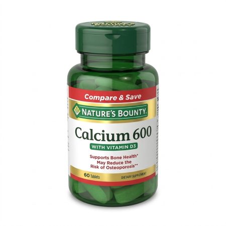 Natures Bounty  Calcium 600 mg with Vitamin D3 Tablets – Bone Strength & Calcium Absorption Support – 60 Tablets
