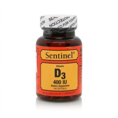 Sentinel Vitamin D 400 IU Softgel Capsules – 100 Count | Bone & Immune Support