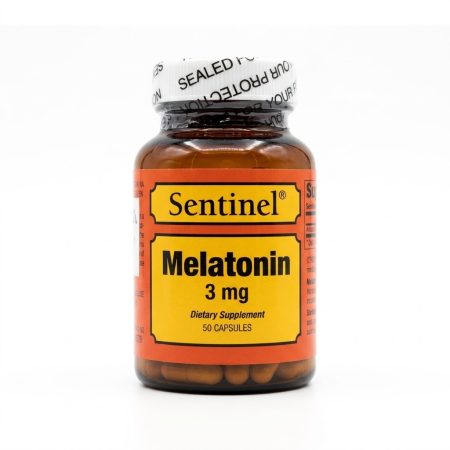 Sentinel Melatonin 3 mg Tablets – Mild Sleep Support Supplement (50 Tablets)