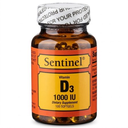 Sentinel Vitamin D3 1000 IU Tablets – 100 Count Daily Immune & Bone Support Supplement