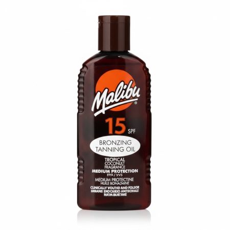 Malibu SPF 15 Bronzing Tanning Oil 200ml – Sun-Kissed Glow & Lightweight Protection