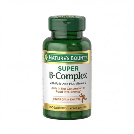 Natures Bounty  Super B-Complex with Folic Acid & Vitamin C Tablets – 150 Count | Energy, Metabolism & Immune Support