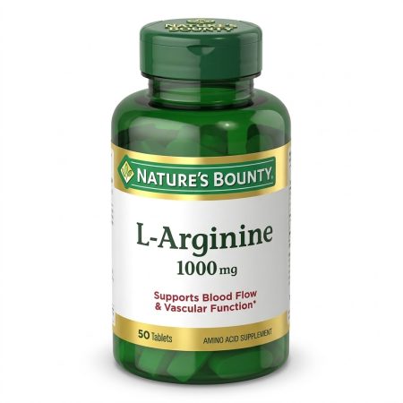 Natures Bounty  L-Arginine 1000mg Tablets – 50 Count Amino Acid Supplement for Circulation & Performance Support