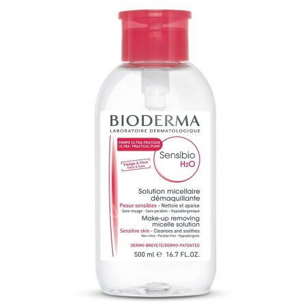 Bioderma Sensibio H2O Micellar Cleansing Water 500 ml – Gentle Makeup Remover & Daily Cleanser for Sensitive Skin