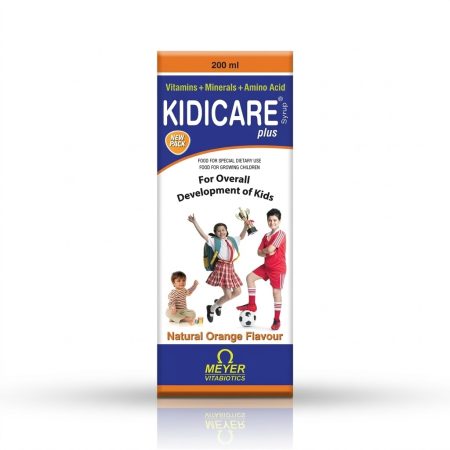 Meyers Kidicare Plus Syrup 200 ml – Multivitamin & Lysine Syrup for Children’s Growth and Appetite Support