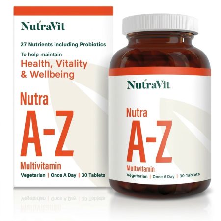 Nutra A-Z Multivitamin Tablets – Complete Daily Vitamin & Mineral Supplement, 30 Tablets
