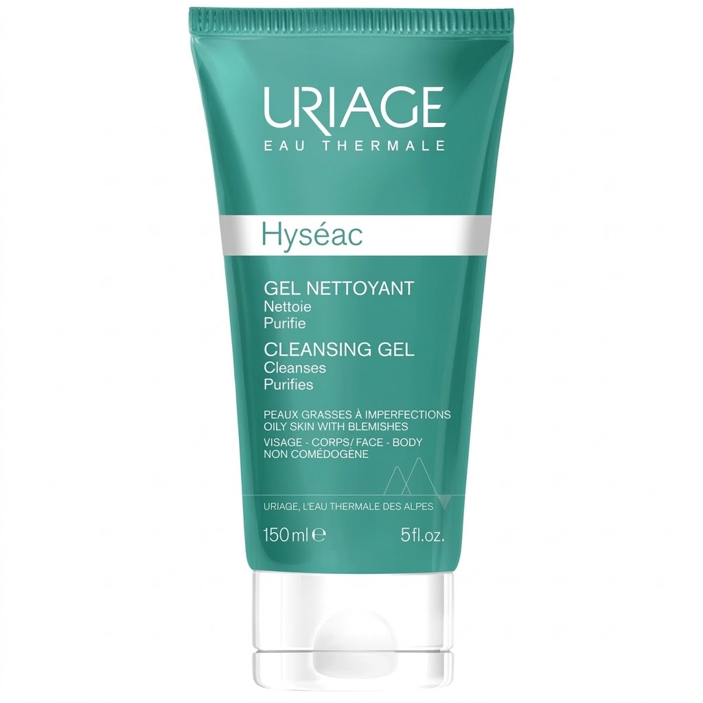 Uriage Hyseac Anti-Blemish Cleansing Gel – Gentle Foaming Cleanser for Oily & Acne-Prone Skin – 150 ml