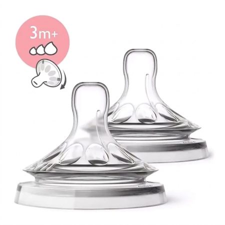 Philips Avent Natural 2.0 Variable Flow Baby Bottle Teats – BPA-Free Silicone, Pack of 2