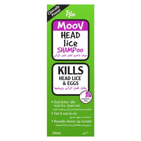 Ego Moov Head Lice Shampoo – 200 ml, Effective Lice & Nit Removal