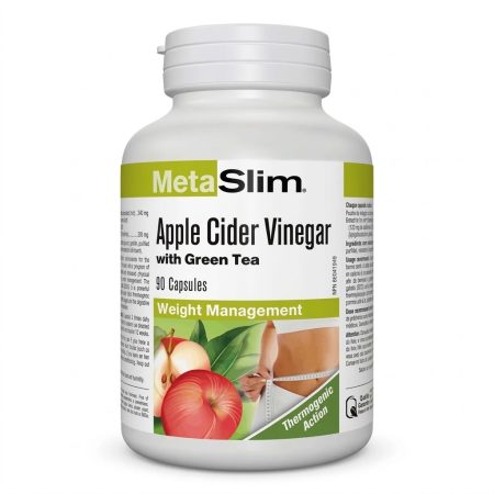 MetaSlim Apple Cider Vinegar with Green Tea Capsules – 90 Count | Metabolism & Wellness Support