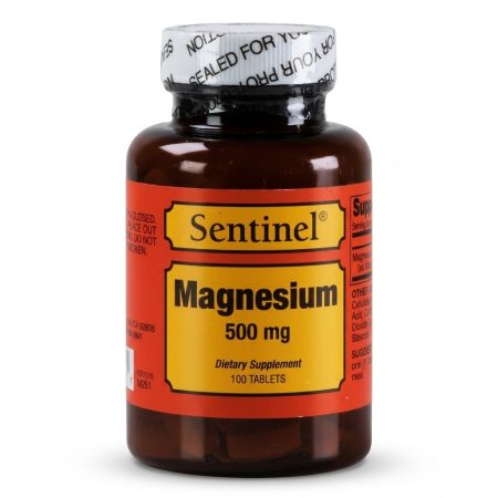 Sentinel Magnesium 500 mg Tablets – High Strength Mineral Supplement for Daily Wellness