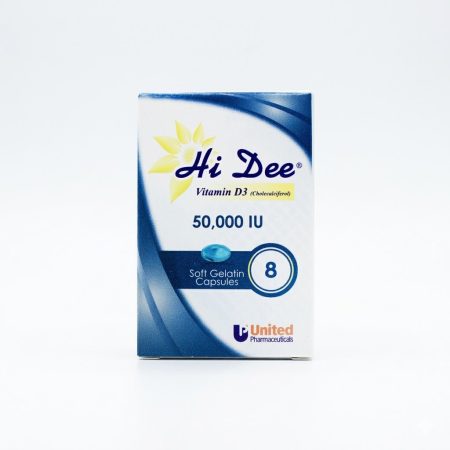 Hi-Dee Vitamin D3 50,000 IU Capsules – High Strength Vitamin D Supplement – 8 Capsules