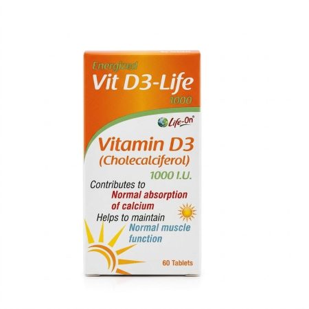 Life On Vitamin D3 1000 IU Tablets – Bone, Immunity & Calcium Support, 60 Tablets