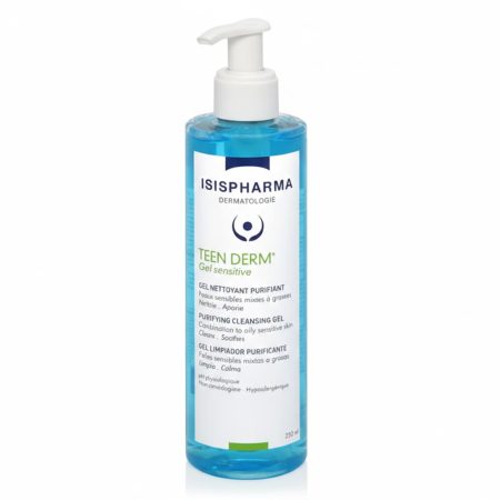 ISISPHARMA TeenDerm Gel Sensitive – 250ml Gentle Cleansing Gel for Oily & Acne-Prone Teen Skin