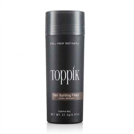 Toppik Hair Building Fibers Dark Brown 27.5g – Keratin Hair Thickening Fibers for Thinning Hair