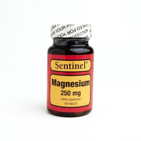 Sentinel Magnesium 250 mg Tablets – 100 Count | Muscle, Nerve & Energy Support