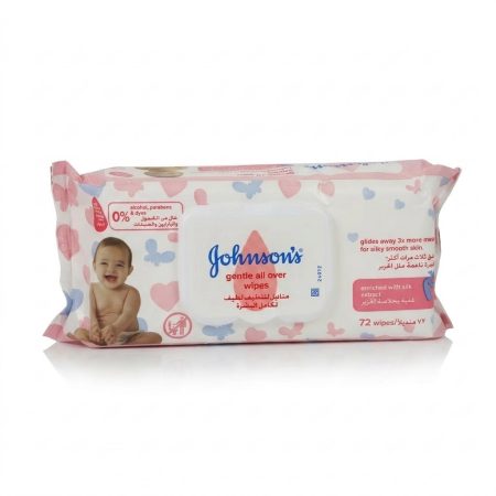Johnson’s Gentle All-Over Baby Wipes with Lid – 72 Count