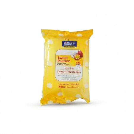 Hi Geen Antibacterial Wipes – Sweet Passion Scent – 50 Count
