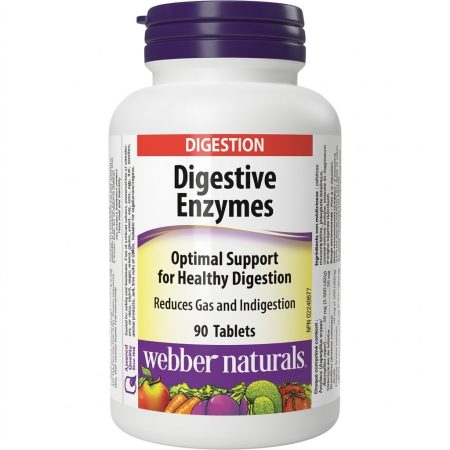 Webber Naturals Digestive Enzymes Tablets – 90 Count Digestive Support Supplement