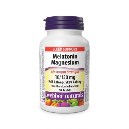 Webber Naturals Melatonin 10 mg with Magnesium 150 mg Tablets – 60 Count Sleep & Relaxation Support
