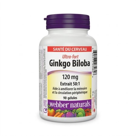 Webber natural  Ginkgo Biloba 120mg Capsules – 60 Capsules | Herbal Brain & Circulation Support